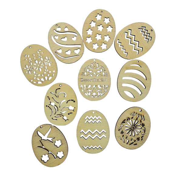 Wooden Easter Egg Shapes 40mm