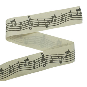 Beautiful Melodies Music Print Ribbon 25mm x 4.5m