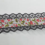 Lace Trimmed Ribbon 4.5metres 25mm