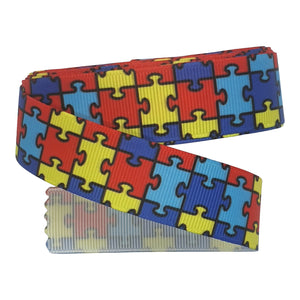 25mm Grosgrain Ribbon Puzzle Piece 3m