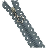 40cm Lace Zipper with Star Puller