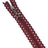 40cm Lace Zipper with Star Puller