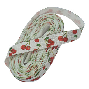 Cherries 15mm Fold Over Elastic 4.5m