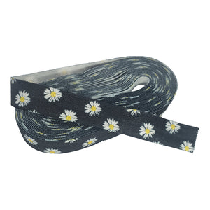 Black Daisys 15mm Fold Over Elastic 4.5m