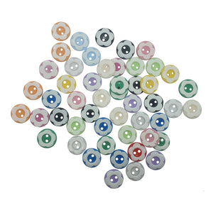 Cute Resin Flower Buttons 50pk