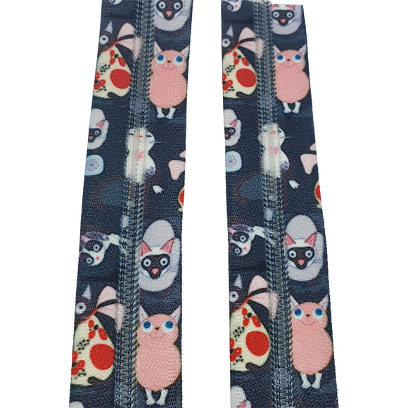 Crazy Cats #5 Zipper Tape