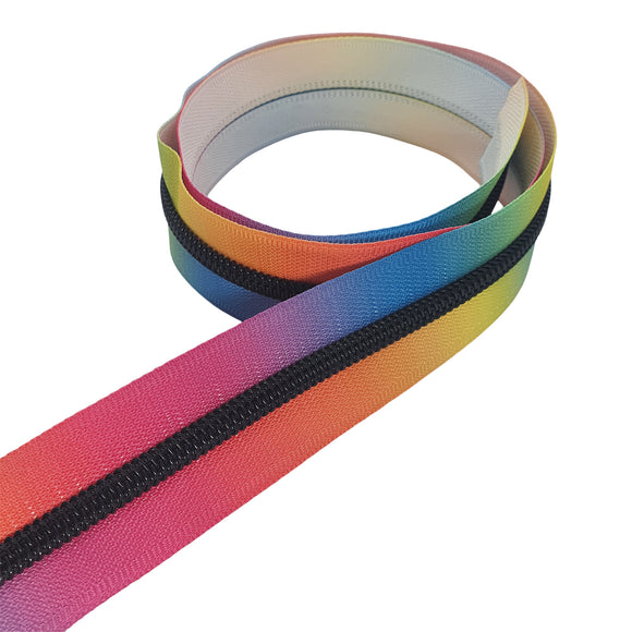 Rainbow with Black Teeth #5 Zipper Tape