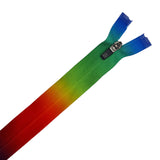 Open Ended Nylon Rainbow Zippers 30cm-70cm