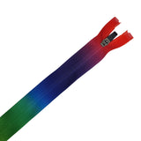 Open Ended Nylon Rainbow Zippers 30cm-70cm