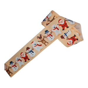 25mm Grosgrain Ribbon Peach Christmas 3m