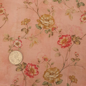 Vintage Inspired Pink Floral Quilting Cotton