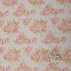 Vintage Rose Posies Quilting Cotton