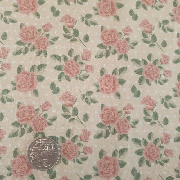 Spotty Roses Quilting Cotton