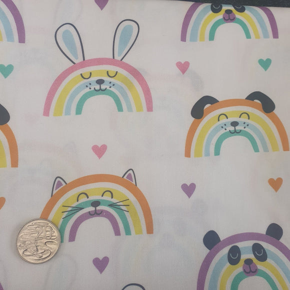 Animal Rainbows Quilting Cotton