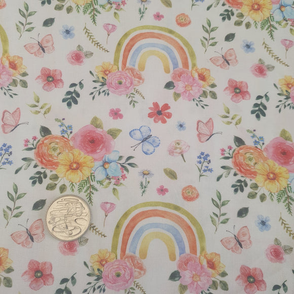 Floral Rainbows Quilting Cotton