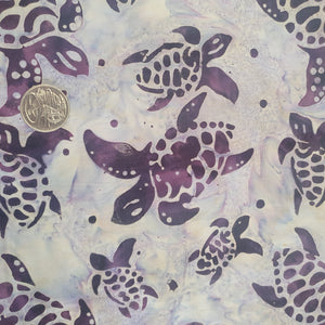 Turtles on Grey Quilting Cotton