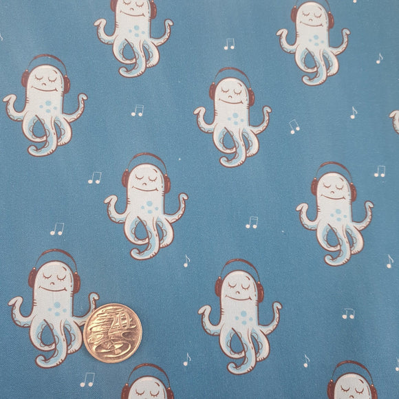 Musical Octopus Quilting Cotton