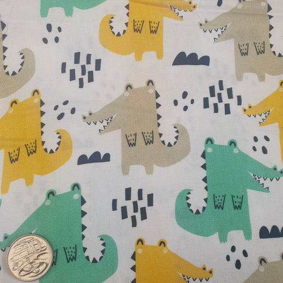 Wild Crocs Quilting Cotton