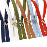 20cm Gold Metal Zipper with Bow Puller