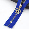 20cm Gold Metal Zipper with Bow Puller