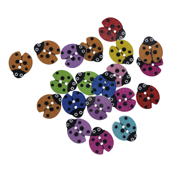 Wooden Ladybug Buttons