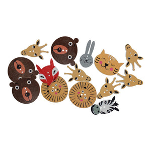 Wooden Animal Zoo Buttons