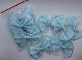 Lace and Satin bows - 1.5inch - 7 Colours