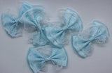 Lace and Satin bows - 1.5inch - 7 Colours