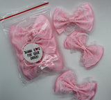 Lace and Satin bows - 1.5inch - 7 Colours