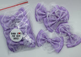 Lace and Satin bows - 1.5inch - 7 Colours