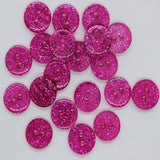 13mm Resin Round Glitter Buttons 20pk - Lots of Colours