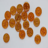 13mm Resin Round Glitter Buttons 20pk - Lots of Colours