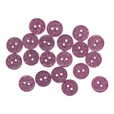 13mm Resin Round Glitter Buttons 20pk - Lots of Colours