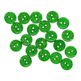 13mm Resin Round Glitter Buttons 20pk - Lots of Colours