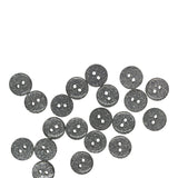 13mm Resin Round Glitter Buttons 20pk - Lots of Colours