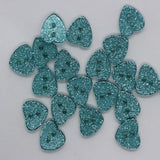 20pk Resin Glitter Heart Shape Buttons - Lots of Colours