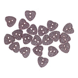 20pk Resin Glitter Heart Shape Buttons - Lots of Colours