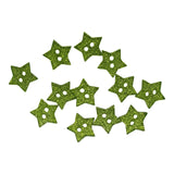 14mm Star Shaped Resin Glitter Buttons - 20pk - Lots of Colours