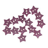 14mm Star Shaped Resin Glitter Buttons - 20pk - Lots of Colours