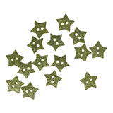 14mm Star Shaped Resin Glitter Buttons - 20pk - Lots of Colours