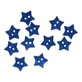 14mm Star Shaped Resin Glitter Buttons - 20pk - Lots of Colours