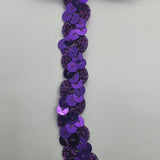 Curved Sequin Lace Braid - 5m x 15mm - 15 colours