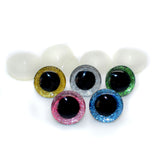 Glitter / Clear Safety Eyes for Toys and Dolls 16mm